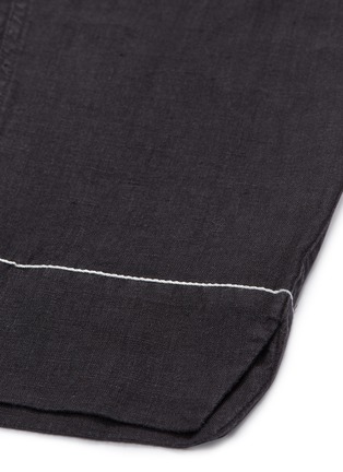  - BASSIKE - Split cuff drawstring washed linen pants