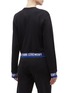 Back View - Click To Enlarge - OPENING CEREMONY - Logo jacquard scalloped border cropped sweatshirt