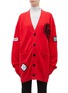 Main View - Click To Enlarge - OPENING CEREMONY - Logo chenille patch oversized varsity cardigan