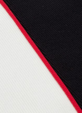 Detail View - Click To Enlarge - OPENING CEREMONY - 'Optic' logo mock neck colourblock half-zip dress