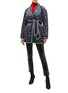 Figure View - Click To Enlarge - OPENING CEREMONY - Belted reversible patchwork kimono coat