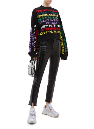 Figure View - Click To Enlarge - OPENING CEREMONY - Destination intarsia cropped sweater