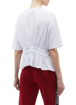 Back View - Click To Enlarge - OPENING CEREMONY - Logo appliqué ruched back oversized T-shirt