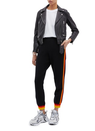 Figure View - Click To Enlarge - OPENING CEREMONY - Stripe outseam knit jogging pants
