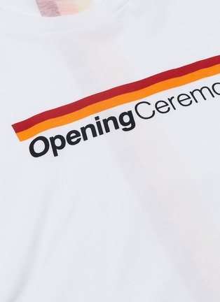  - OPENING CEREMONY - Logo stripe cropped long sleeve T-shirt