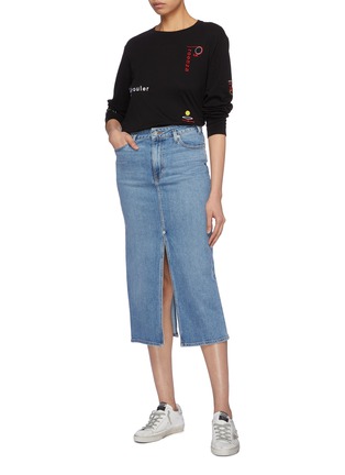 Figure View - Click To Enlarge - PROENZA SCHOULER - PSWL graphic embroidered long sleeve T-shirt