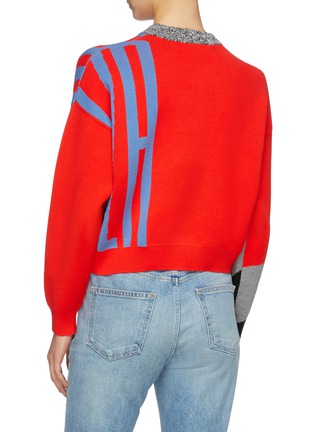 Back View - Click To Enlarge - PROENZA SCHOULER - PSWL colourblock graphic jacquard sweater