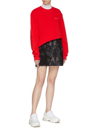 Figure View - Click To Enlarge - PROENZA SCHOULER - PSWL bleached denim mini skirt