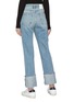 Back View - Click To Enlarge - PROENZA SCHOULER - PSWL 'Stove Pipe' graphic jacquard fold up cuff jeans