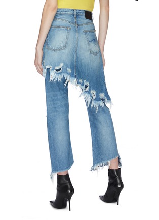 Back View - Click To Enlarge - R13 - 'Double Classic' skirt overlay ripped jeans