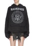 Main View - Click To Enlarge - R13 - 'Ramones Patti' slogan graphic print high-low hoodie