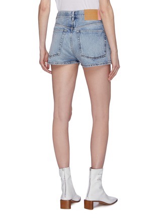 Back View - Click To Enlarge - ACNE STUDIOS - Distressed denim shorts