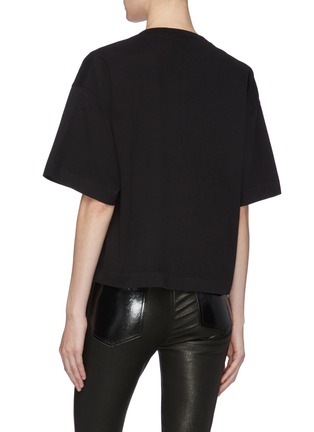Back View - Click To Enlarge - ACNE STUDIOS - Logo cropped boxy T-shirt