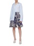 Figure View - Click To Enlarge - ACNE STUDIOS - Theatre print flared linen skirt