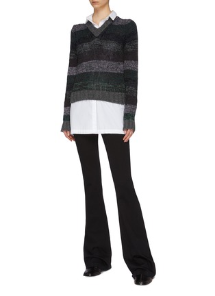 Figure View - Click To Enlarge - ACNE STUDIOS - Stripe V-neck sweater