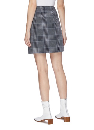 Back View - Click To Enlarge - ACNE STUDIOS - Check plaid wrap mini skirt
