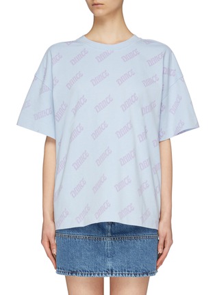 Main View - Click To Enlarge - ACNE STUDIOS - Slogan print oversized T-shirt