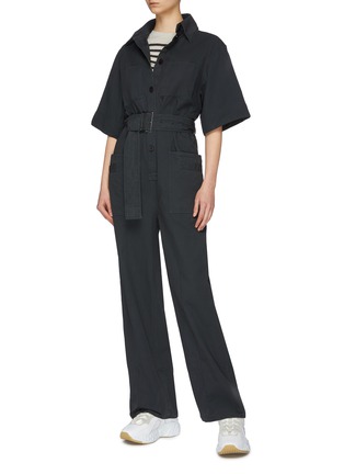 Figure View - Click To Enlarge - ACNE STUDIOS - Belted patch pocket jumpsuit