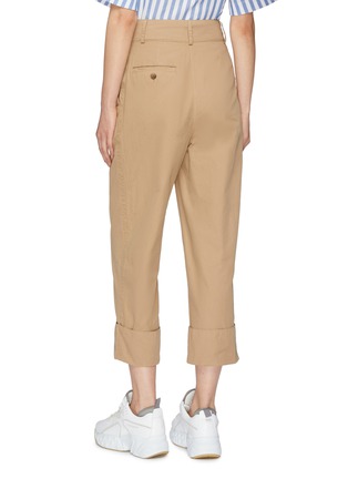 Back View - Click To Enlarge - ACNE STUDIOS - Pleated roll cuff chinos
