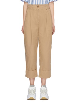 Main View - Click To Enlarge - ACNE STUDIOS - Pleated roll cuff chinos