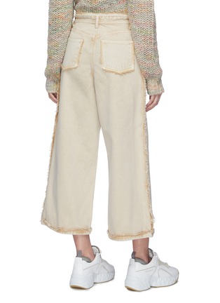 Back View - Click To Enlarge - ACNE STUDIOS - Raw edge denim culottes