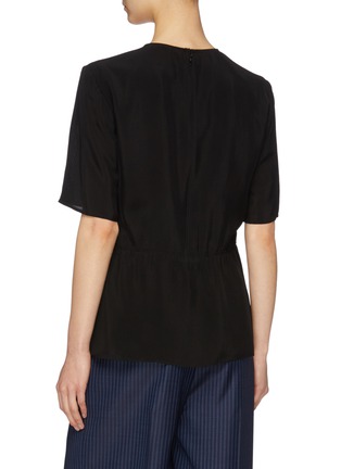 Back View - Click To Enlarge - ACNE STUDIOS - Ruched peplum blouse