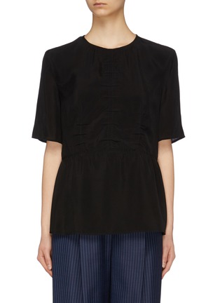 Main View - Click To Enlarge - ACNE STUDIOS - Ruched peplum blouse
