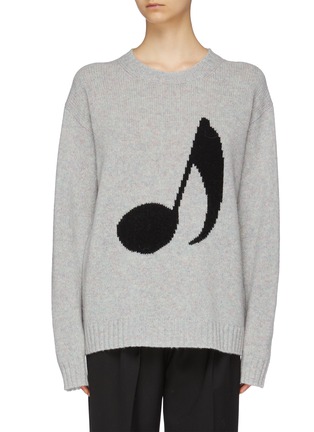 Main View - Click To Enlarge - ACNE STUDIOS - Music note intarsia wool sweater