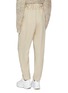 Back View - Click To Enlarge - ACNE STUDIOS - Linen drawstring paperbag pants
