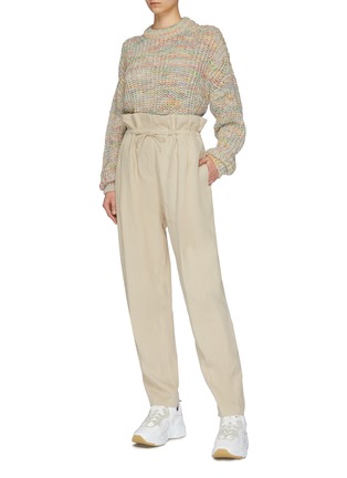 Figure View - Click To Enlarge - ACNE STUDIOS - Linen drawstring paperbag pants