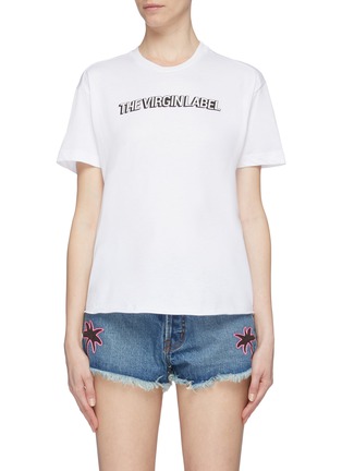 Main View - Click To Enlarge - SANDRINE ROSE - 'The Two Hundred' slogan print T-shirt