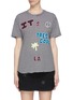 Main View - Click To Enlarge - SANDRINE ROSE - 'The Two Hundred' slogan graphic appliqué stripe T-shirt