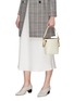 Figure View - Click To Enlarge - CHLOÉ - 'Roy' oversized ring small leather bucket bag