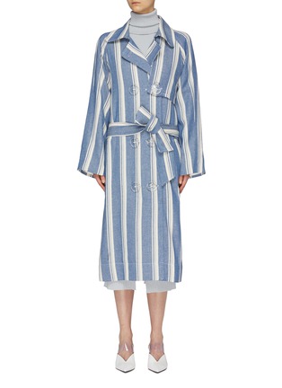 Main View - Click To Enlarge - SIMON MILLER - 'Paz' belted stripe trench coat