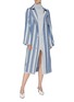 Figure View - Click To Enlarge - SIMON MILLER - 'Paz' belted stripe trench coat