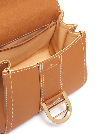 Detail View - Click To Enlarge - DELVAUX - 'Brillant Mini S Rodéo Surpiqué' contrast topstitching leather satchel