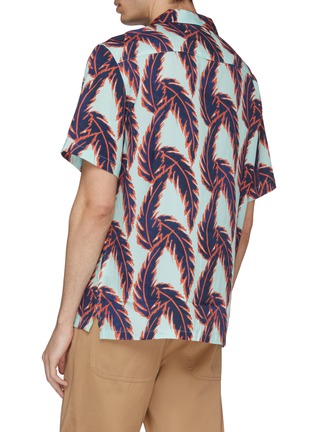 Back View - Click To Enlarge - YOU AS - Hawaiian leaf print short sleeve shirt