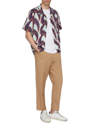 Figure View - Click To Enlarge - YOU AS - Hawaiian leaf print short sleeve shirt