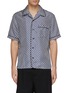 Main View - Click To Enlarge - YOU AS - Fish scale print silk short sleeve shirt
