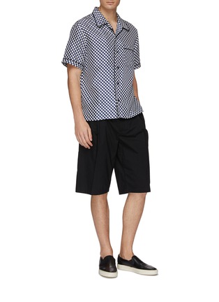 Figure View - Click To Enlarge - YOU AS - Fish scale print silk short sleeve shirt