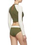 Back View - Click To Enlarge - FLAGPOLE SWIM - 'Everly' colourblock cropped rash guard