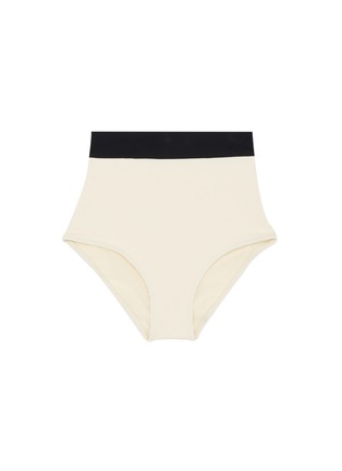 Main View - Click To Enlarge - FLAGPOLE SWIM - 'Arden' contrast waist rib knit bikini briefs