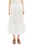 Main View - Click To Enlarge - LISA MARIE FERNANDEZ - Ruffle tiered linen blend skirt