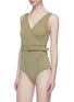 Figure View - Click To Enlarge - LISA MARIE FERNANDEZ - 'Yasmin' belted textured one-piece swimsuit