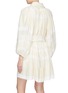 Back View - Click To Enlarge - LISA MARIE FERNANDEZ - 'Poet' blouson sleeve sash tie stripe mini dress