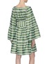 Back View - Click To Enlarge - LISA MARIE FERNANDEZ - Flared sleeve tie waist striped mini peasant dress