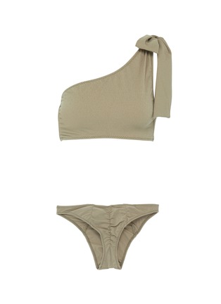 Main View - Click To Enlarge - LISA MARIE FERNANDEZ - 'Arden' tie one-shoulder bikini set