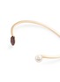 Detail View - Click To Enlarge - DELFINA DELETTREZ - 'Lip Piercing' ruby pearl 18k yellow gold cuff
