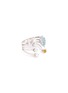 Main View - Click To Enlarge - DELFINA DELETTREZ - 'Today Tomorrow Dots' diamond aquamarine beryllium 18k white gold open ring