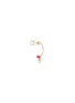 Main View - Click To Enlarge - DELFINA DELETTREZ - 'Micro-Lips and Pearl' enamelled 18k yellow gold single earring